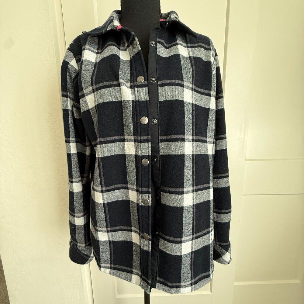Women's Black & White Plaid Lined Orvis Jacket Sz L/G
